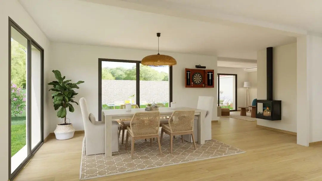 Séjour & salle à manger — projet de maison accompagné par Mathieu Teixeira